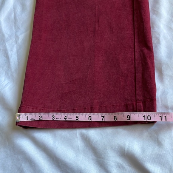 L.L. Bean Big and Tall Burgundy Corduroy Wide Leg Trouser Pants - Picture 9 of 13